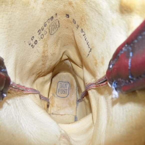 Dan Post Men’s Bucklace Embroidered Leather Boots in Cognac – Size 9 D - Picture 12 of 12